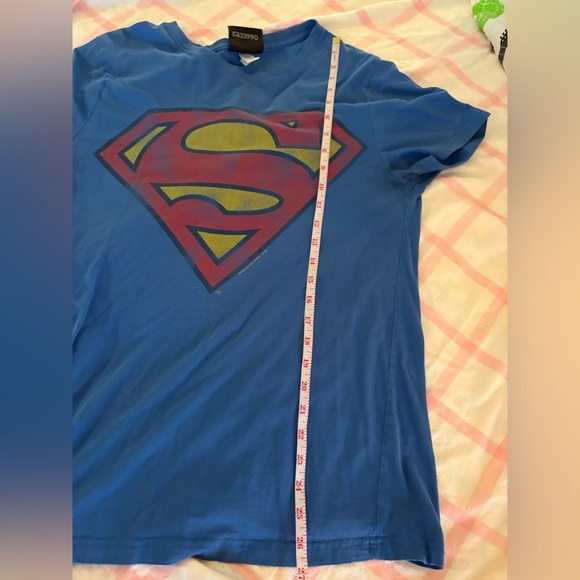 Vintage Superman Logo Blue T-Shirt women’s size Large - Picture 2 of 6